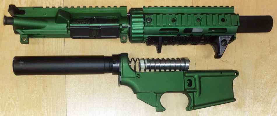 Lil&#039; Green Monster 80% AR Pistol 7.5&quot; .223 Wylde