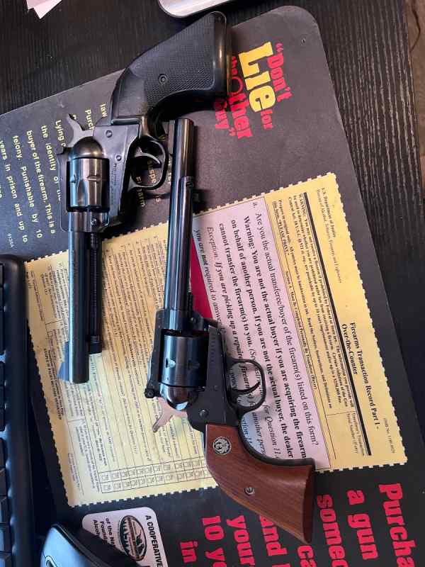 2-ruger single six 22lr and 22 mag