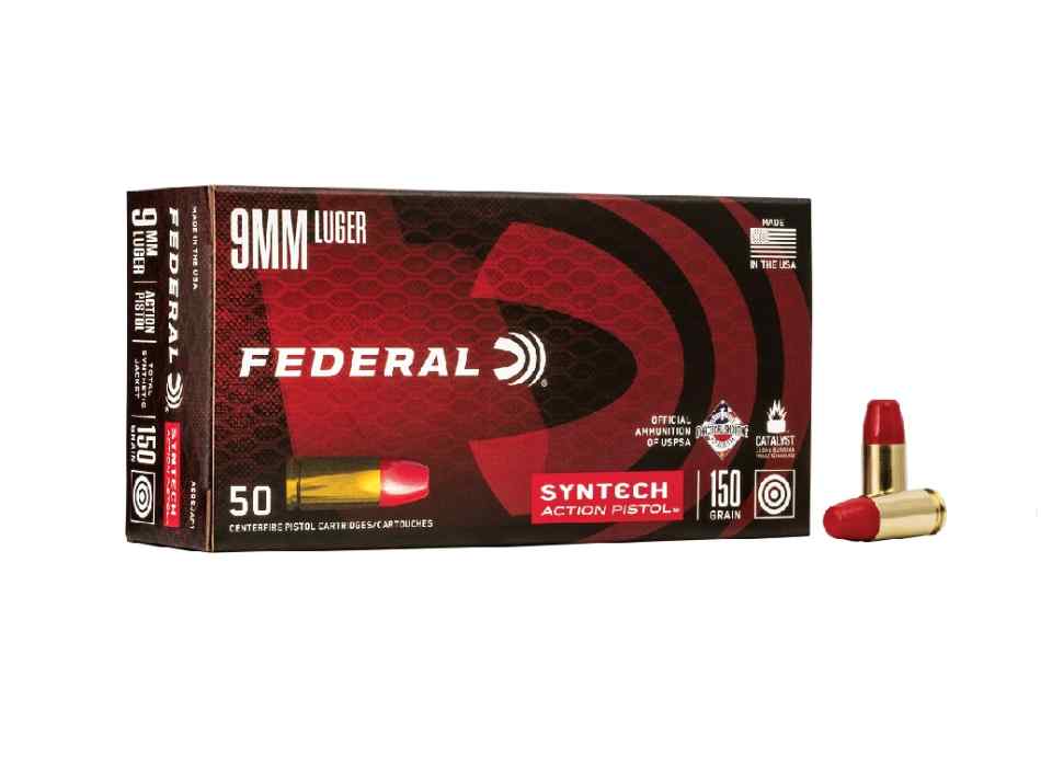 9mm Ammo Federal Syntech TSJ 150gr Subsonic 1000rd