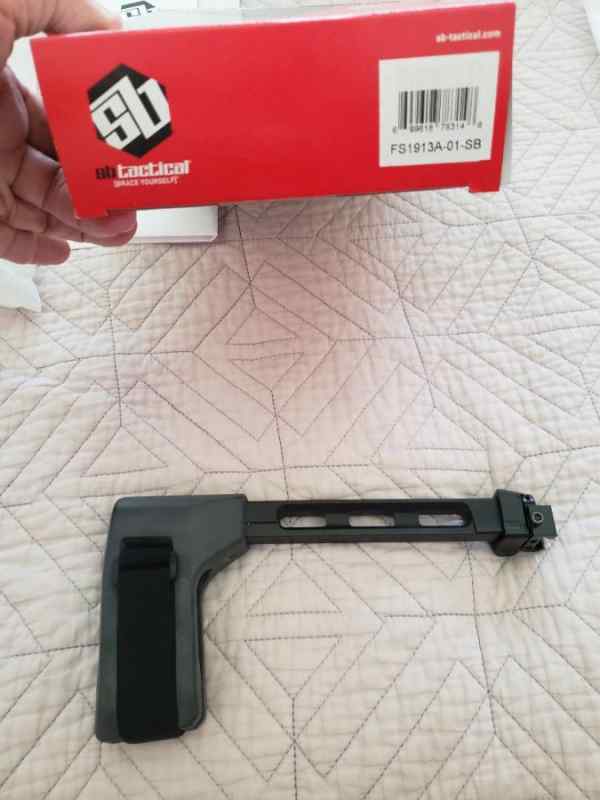 SB TACTICAL ALUMINUM FOLDING BRACE , NEW IN BOX