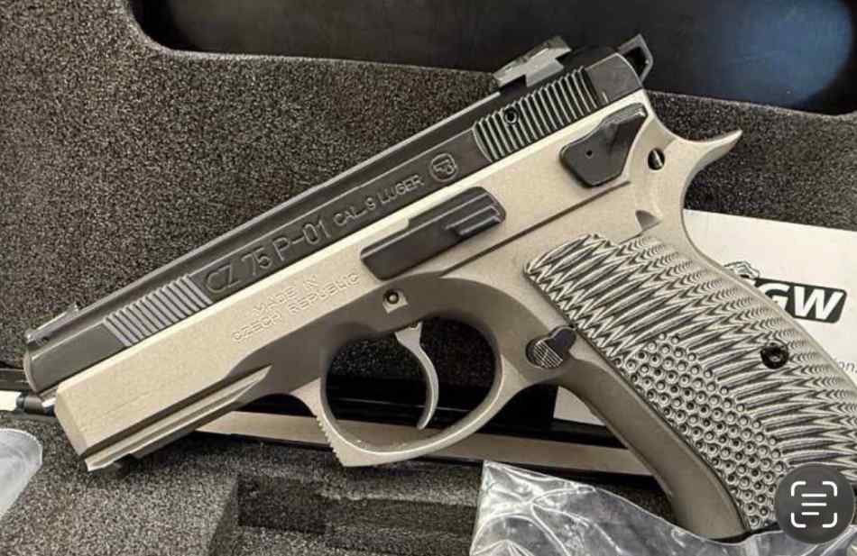 Rare Cajunized CZ 75 P-01 9mm Duo Tone