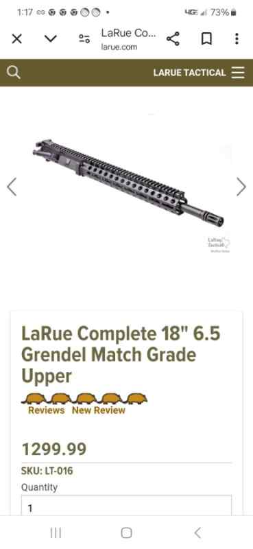 Larue 6.5 grendel upper