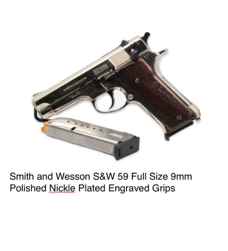 Nickel plated Smith &amp; Wesson model 59