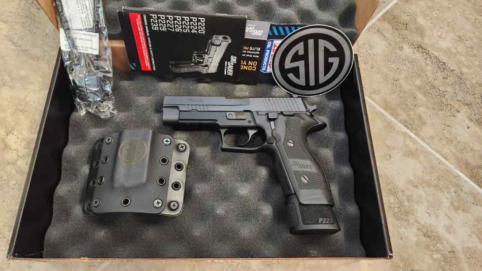 Sig P227 Tacops w/ 6 14 rd mags and extras