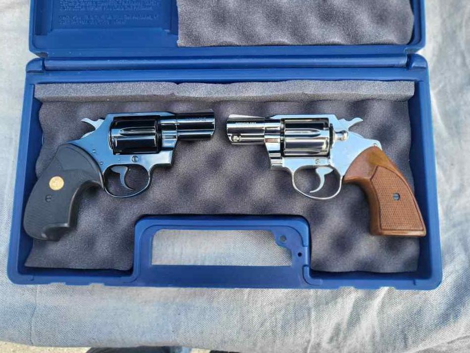 Colt Detective Specials PAIR Nickel and Blued - 