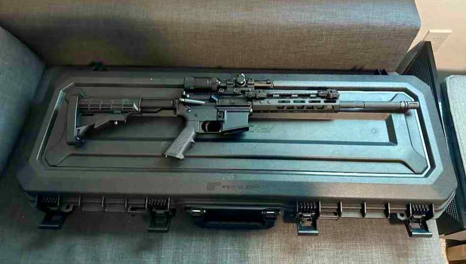 Anderson AM15 AR-15, case, ammo, magazines. 