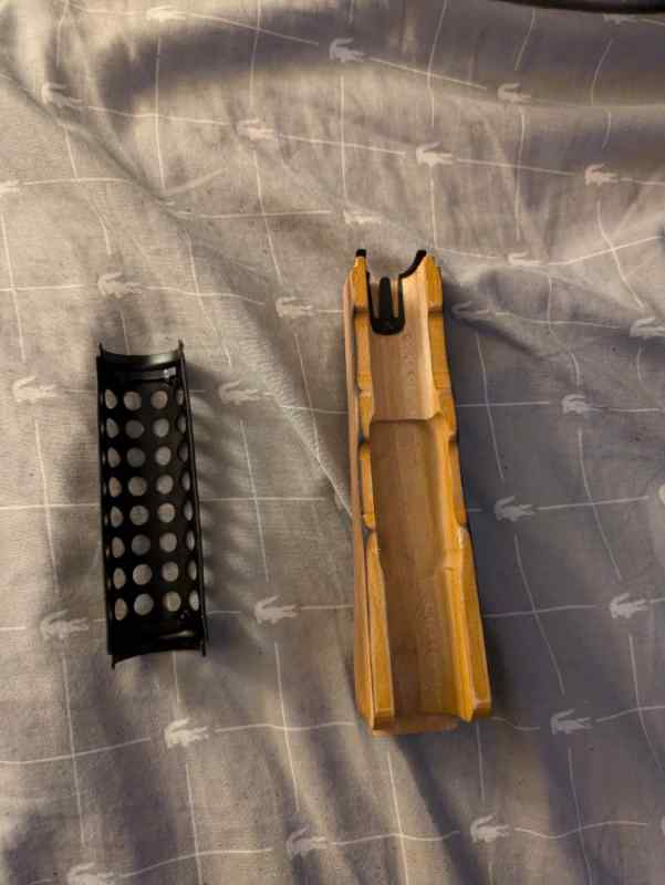 Romanian AK wooden handguard with cheese grater up