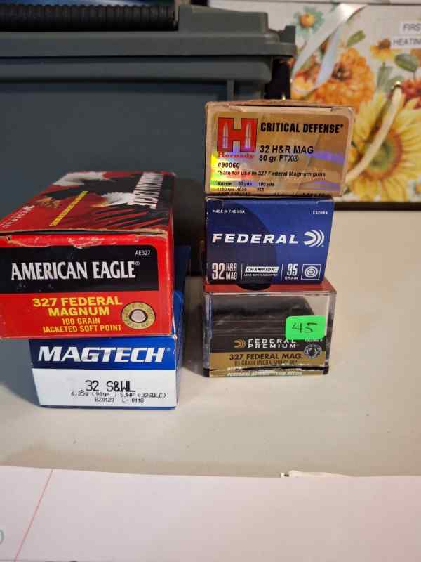 117 rounds mixed 32 pistol ammo 327 federal 32 h&amp;r