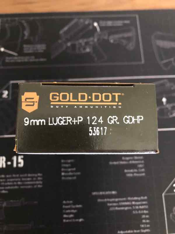 9mm Speer Gold Dot 124 Grain +P Ammo - Cheap!!!