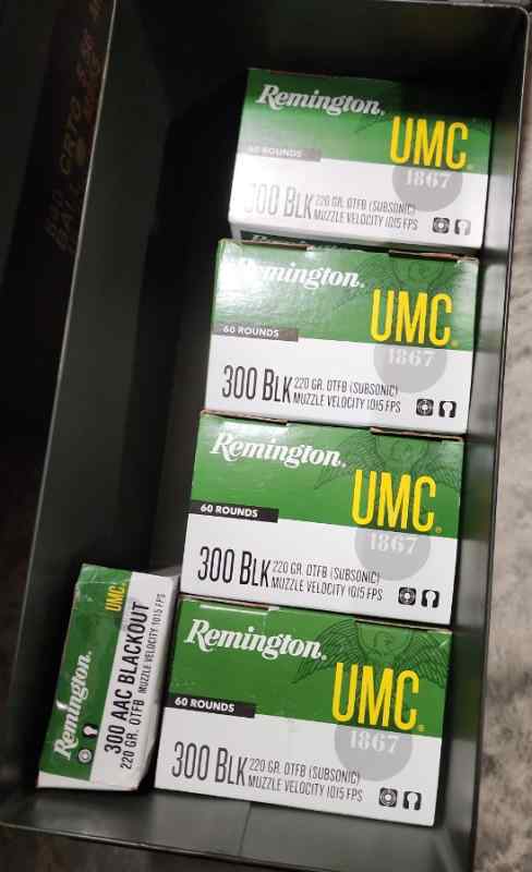 500 Rounds of Rem UMC 220gr 300BLK Subsonics