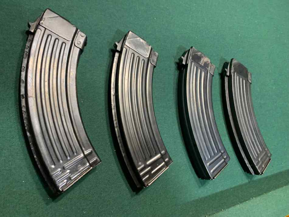 AK47 magazines 4 x 30rd metal mags 7.62x39