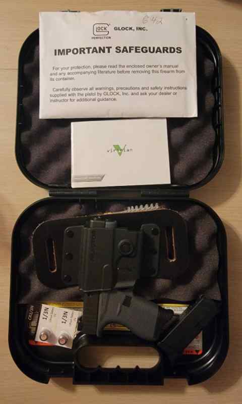 Brand New Glock 42 Grey Frame with Laser/Holster