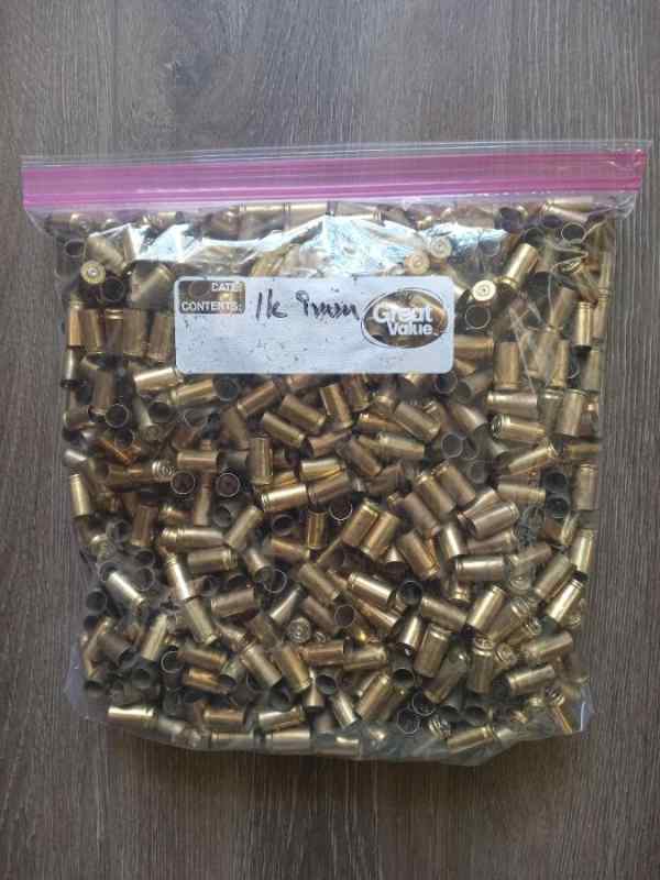 Once Fired 9mm Brass $25 per 1,000pcs