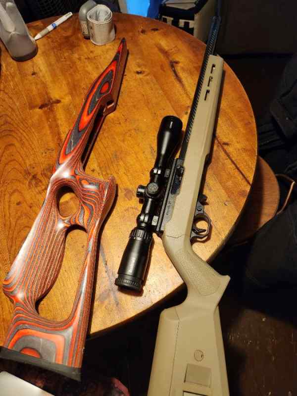 Volquartsen 22LR, two stocks, 4x-12x Bushnell Lege