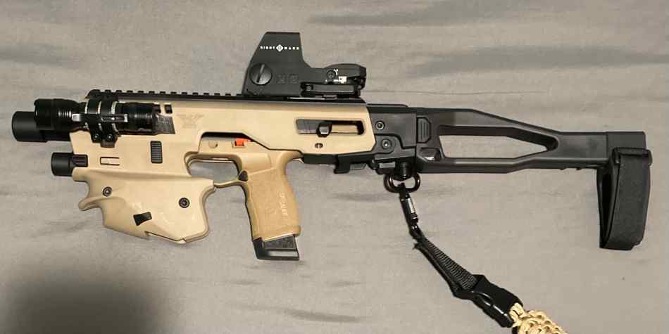 Desert tan SIGP365 XL lower with MCK chassis