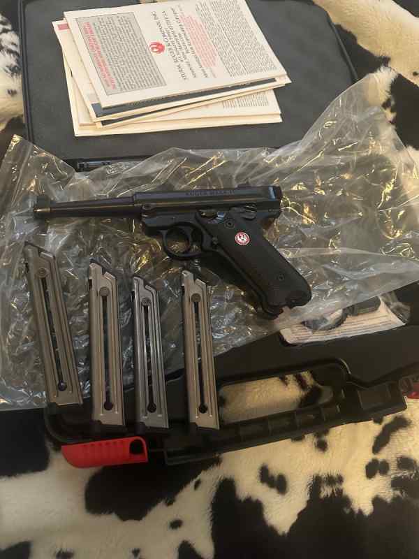 New Ruger mark iv with extras 