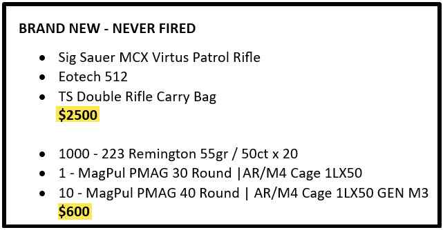 Sig Sauer MCX Virtus Patrol Rifle &amp; Accessories