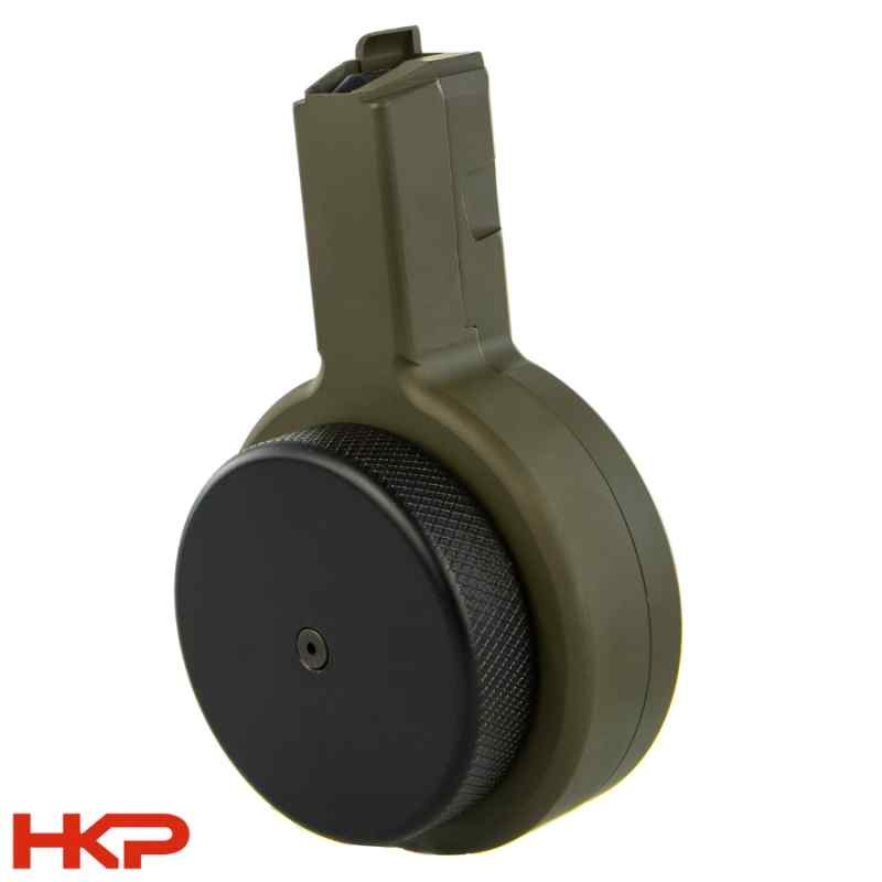 F5 MFG 50 Round HK MP5/MP5K 9mm Drum - OD Green