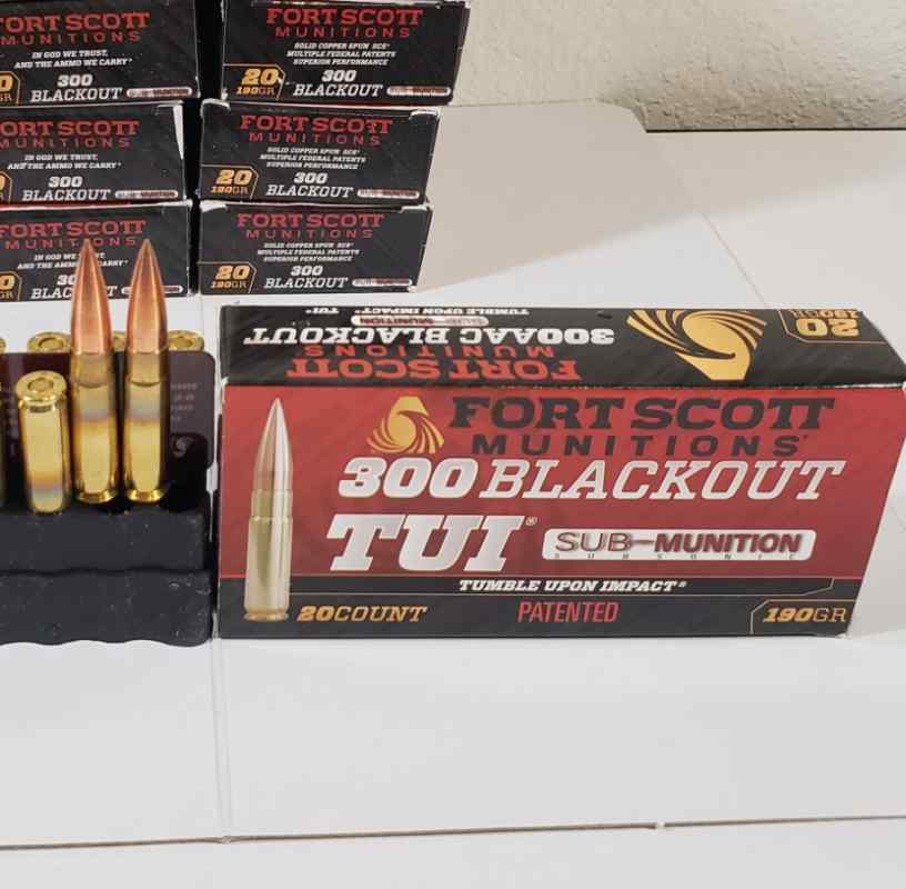 200rds 300 Blackout Subsonic Fort Scott TUI 190gr