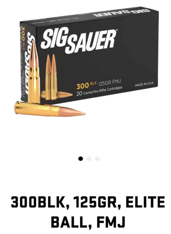 300 BLK OUT Sig Elite 125 gr. and  S&amp;B 124 gr 