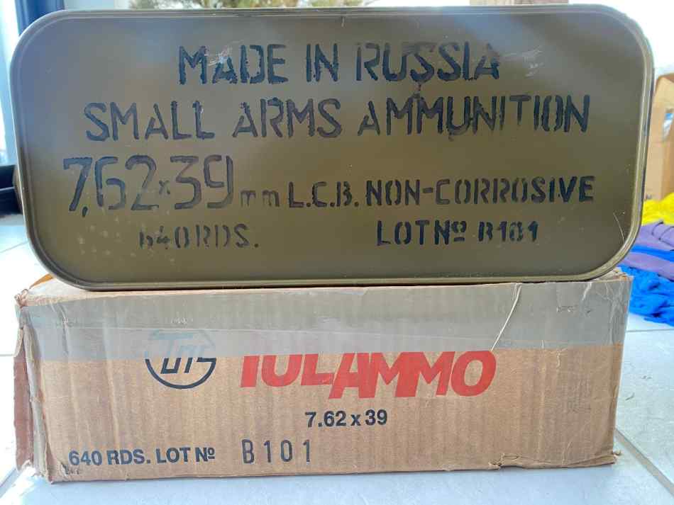 7.62x39 Hollow Point Ammo - 1280 rds in Spam Can  