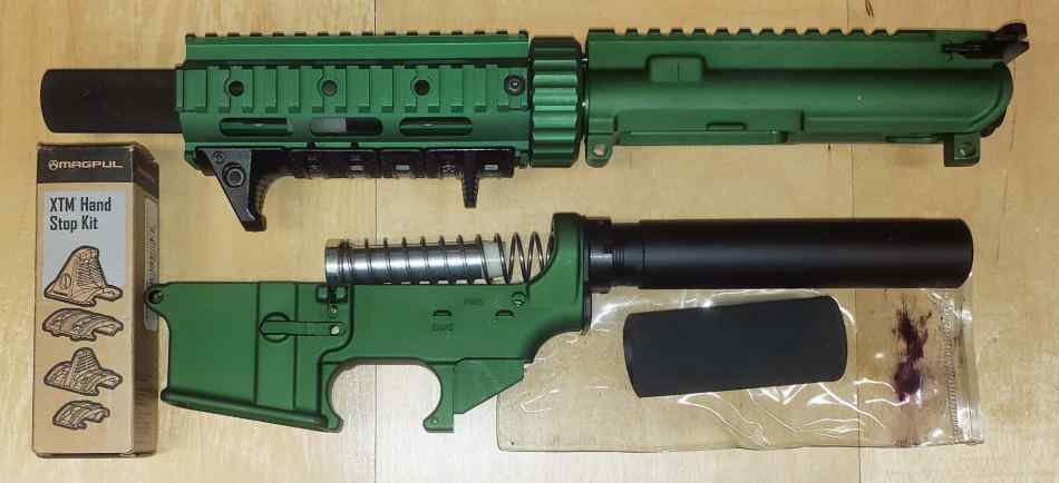 Lil&#039; Green Monster 80% AR Pistol 7.5&quot; .223 Wylde