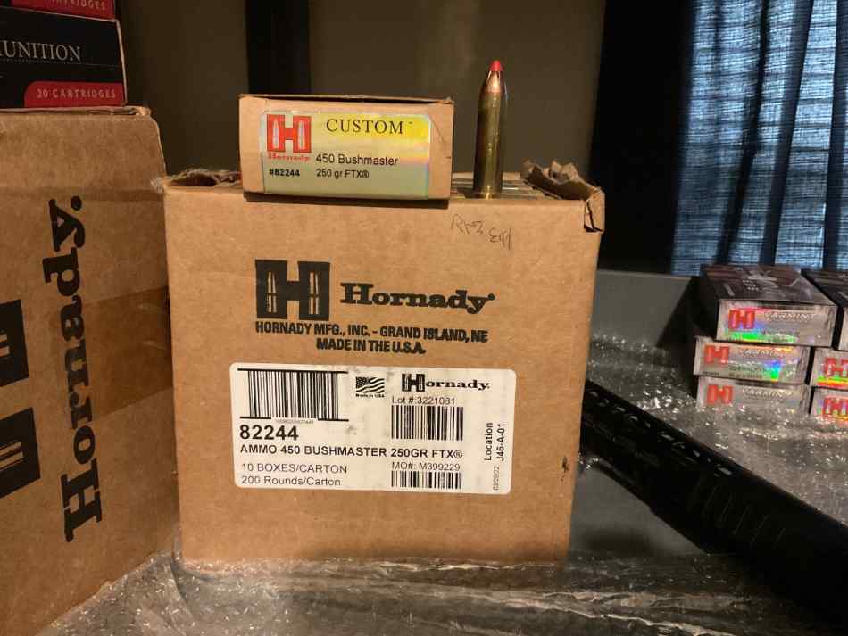 Hornady 450 Bushmaster 250gr FTX