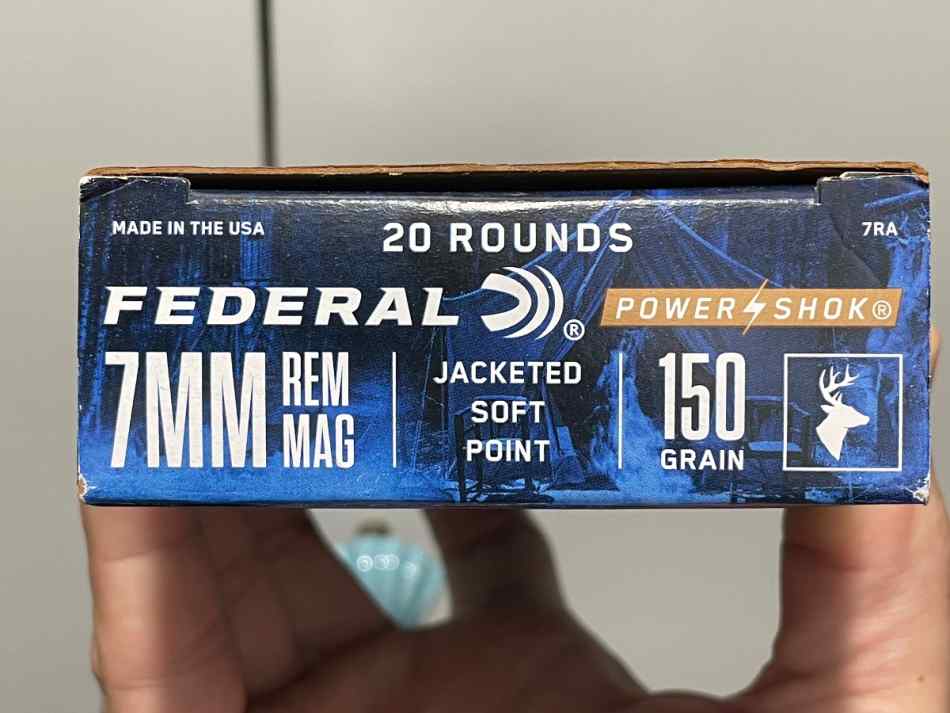 7mm Federal Rem Mag 150 grain, 20