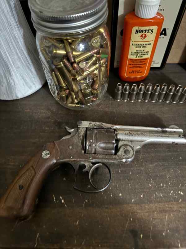 Old revolvers and black powder pistol