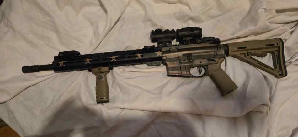 PSA 5.56 AR-15 16&quot; WITH SIG SAUER MAGNIFIER/RED DO