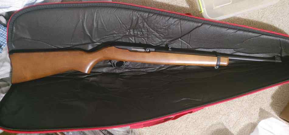 Ruger 10/22 22LR rifle wood stock case &amp; 550 rds