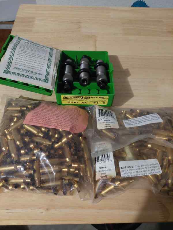 New .22 PPC brass and die&#039;s