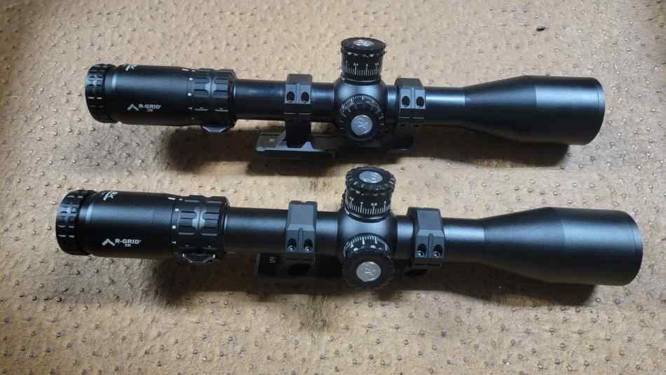 Two - Primary arms 4-16x44 FFP Rgrid 2b scopes