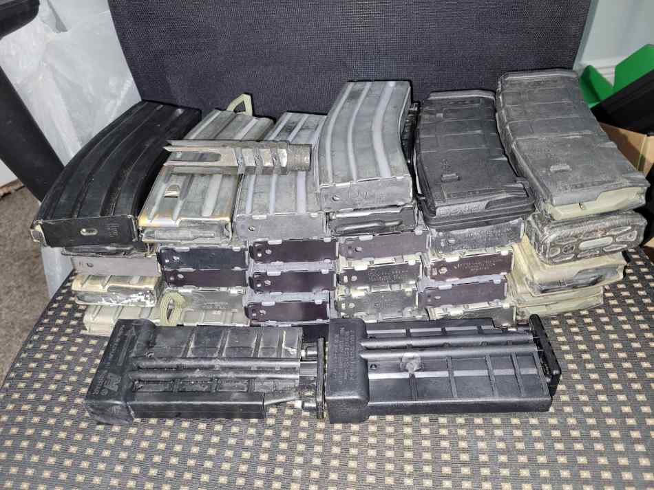 34 5.56 Steel and Poly Magazines + 2 Speed Loaders