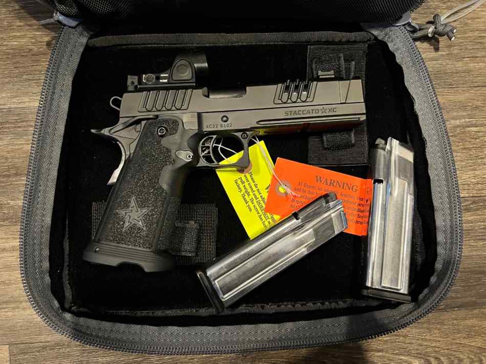 → LIKE NEW 2011 STACCATO XC 9mm with TRIJICON