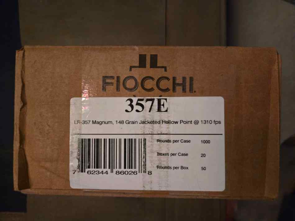 357 Mag Ammo by Fiocchi 1000 Rounds of 148gr JHP