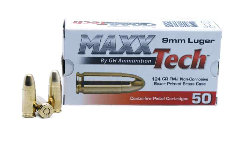 MAXXTECH 9MM 124GR FMJ 1000RD