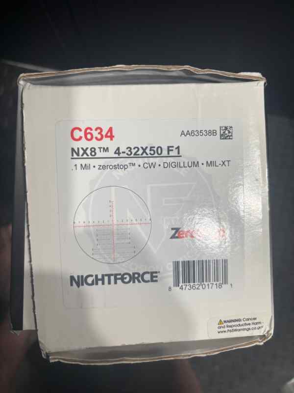 Nightforce NX8 4-32x50 F1 C634