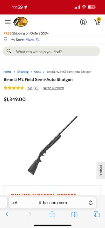 Benelli M2 black 20ga 28”